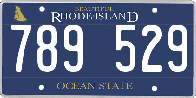 RI license plate 789529