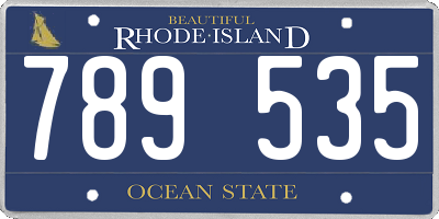 RI license plate 789535