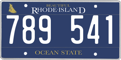 RI license plate 789541