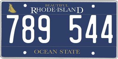 RI license plate 789544