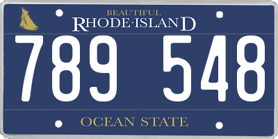 RI license plate 789548