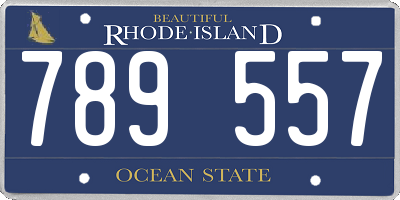 RI license plate 789557
