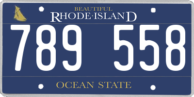 RI license plate 789558