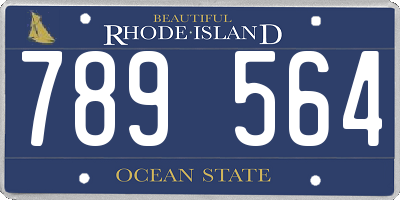 RI license plate 789564