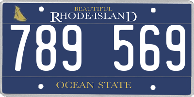 RI license plate 789569
