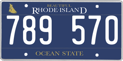 RI license plate 789570