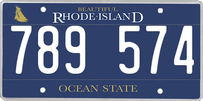 RI license plate 789574