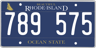 RI license plate 789575