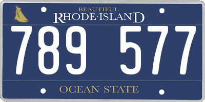 RI license plate 789577