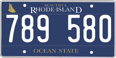 RI license plate 789580