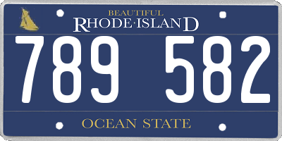 RI license plate 789582