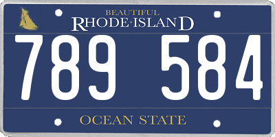RI license plate 789584