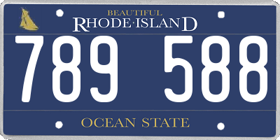 RI license plate 789588