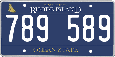 RI license plate 789589