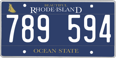 RI license plate 789594
