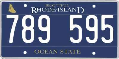 RI license plate 789595