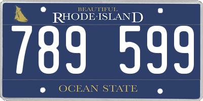 RI license plate 789599