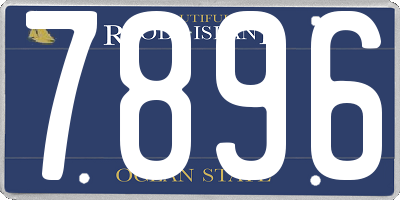 RI license plate 7896