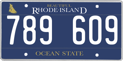 RI license plate 789609
