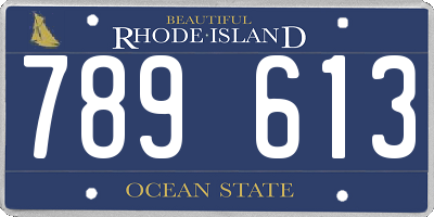 RI license plate 789613
