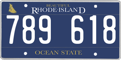 RI license plate 789618