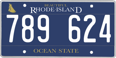 RI license plate 789624