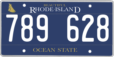 RI license plate 789628