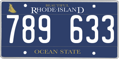 RI license plate 789633