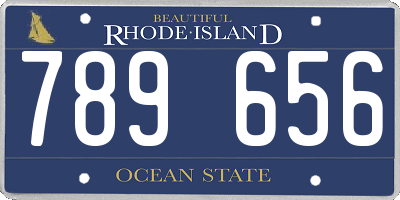 RI license plate 789656