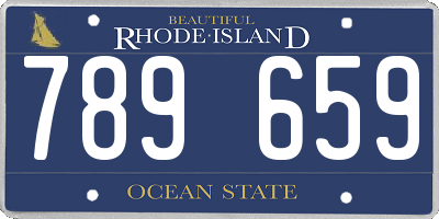 RI license plate 789659