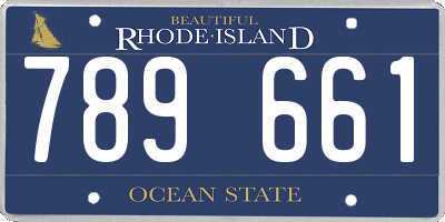 RI license plate 789661