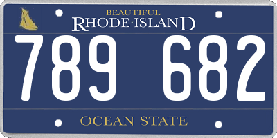 RI license plate 789682