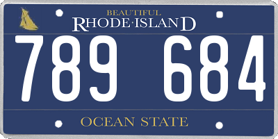 RI license plate 789684