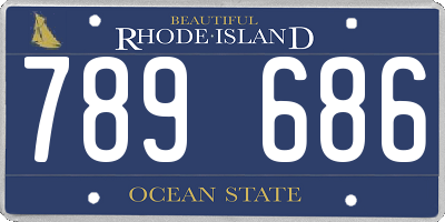 RI license plate 789686