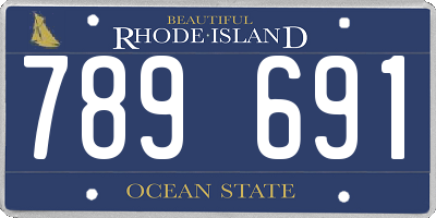 RI license plate 789691