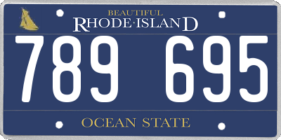 RI license plate 789695