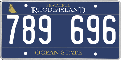 RI license plate 789696