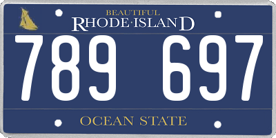 RI license plate 789697