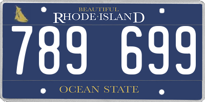 RI license plate 789699