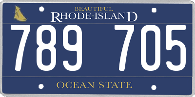 RI license plate 789705