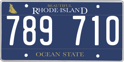 RI license plate 789710