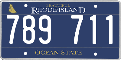RI license plate 789711