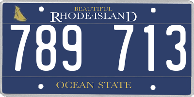 RI license plate 789713