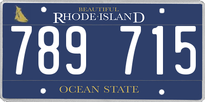 RI license plate 789715