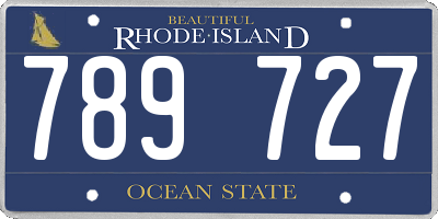 RI license plate 789727