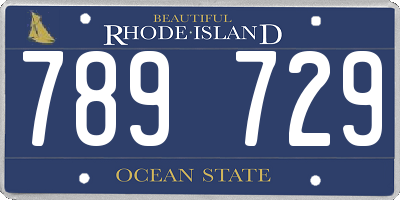 RI license plate 789729