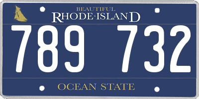RI license plate 789732