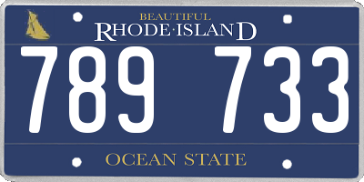 RI license plate 789733