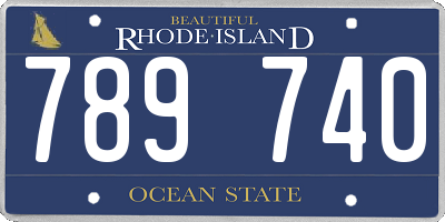 RI license plate 789740
