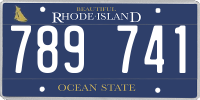 RI license plate 789741